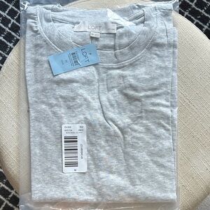 LOFT Light Gray Long Sleeve Tee